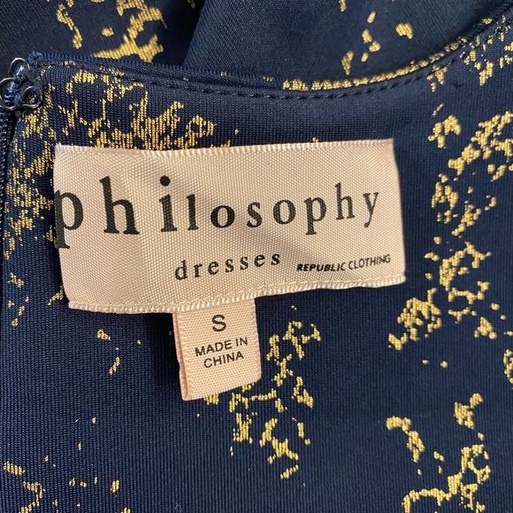 Blue and gold dress size small - Picture 2 of 2